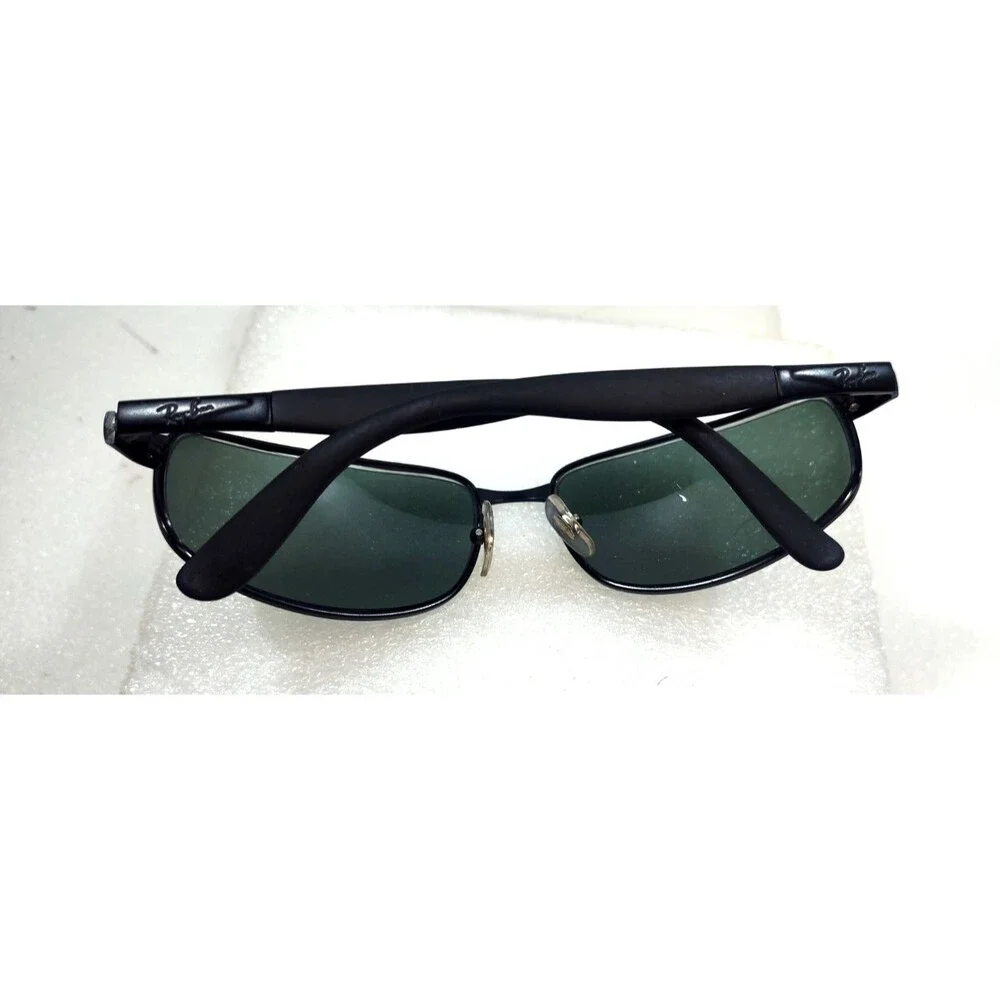 Vtg Ray Ban Italy Wrap Gunmetal 90s RB 3254 Oval Wrapped Sunglasses 63-19-139